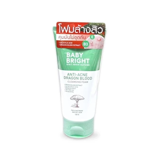 (หลอด) เบบี้ไบร์ท โฟมล้างหน้า สูตรสิว แตงโม Baby Bright Facial Cleansing Foam Dragon Blood / AHA / Watermelon