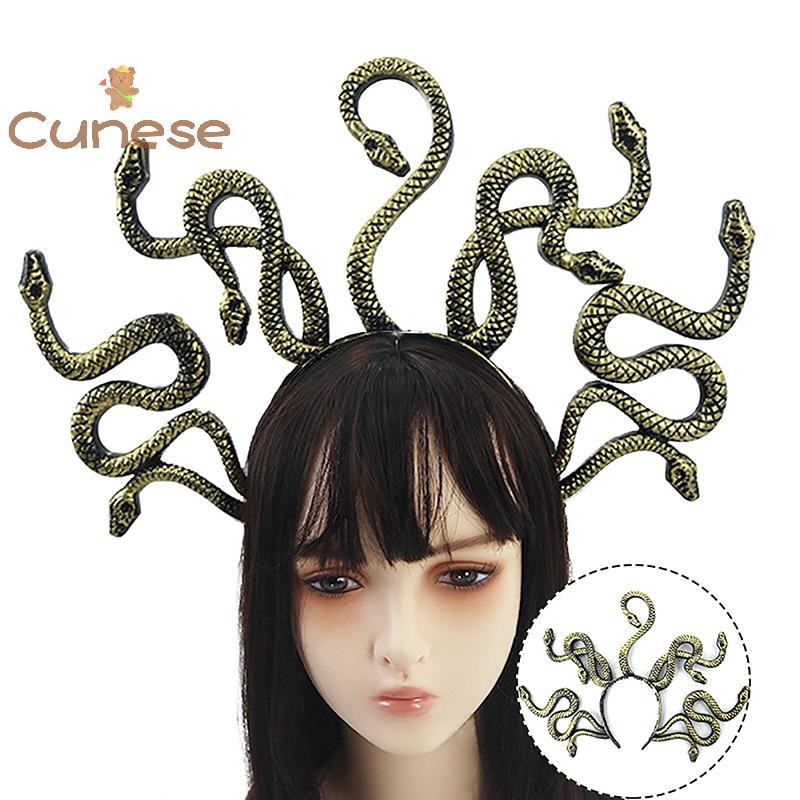 [Cuninese] ฮาโลวีน Medusa โค้งงูรูปร่างผม Hoop Rave Party Headpiece Unisex ผม Band Party คอสเพลย์เครื่องแต่งกาย Props [ใหม่]