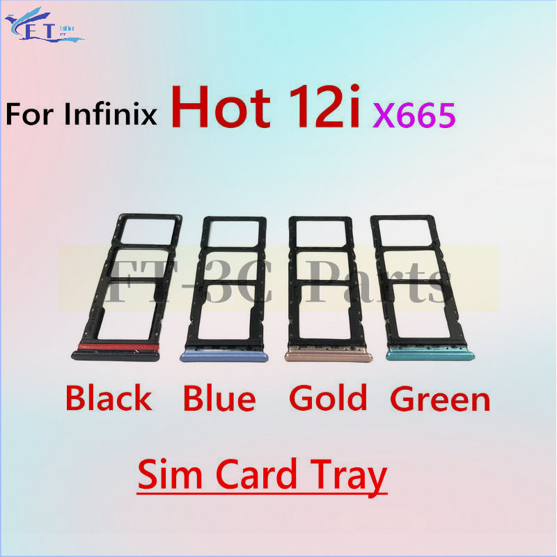 สําหรับ Infinix Hot 12i X665 ซิมการ์ดถาดผู้ถือ Reader Slot อะแดปเตอร์อะไหล่