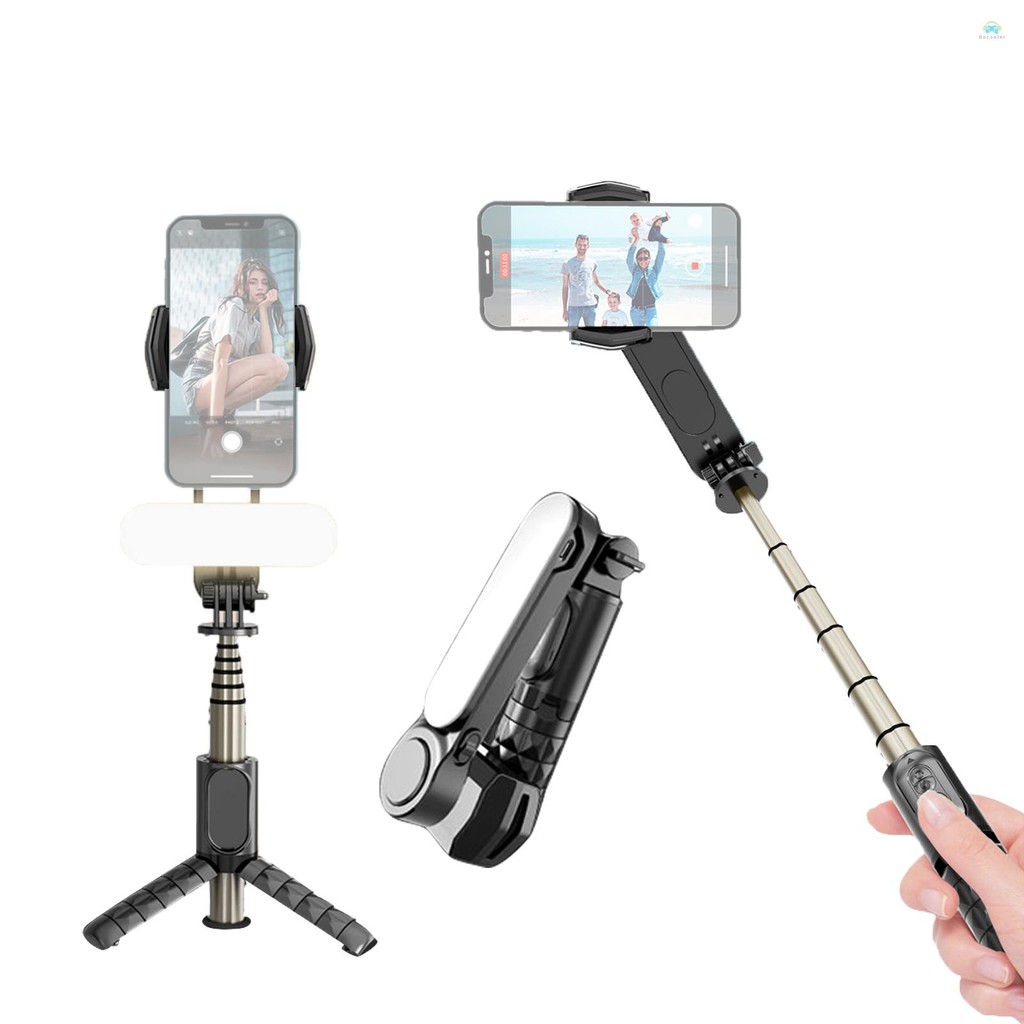 Yb2 ไม้เซลฟี่ Andoer Q09 360°หมุนได้ Multi-function Gimbal Stabilizer รีโมทคอนโทรล Stabilizer 27.3in
