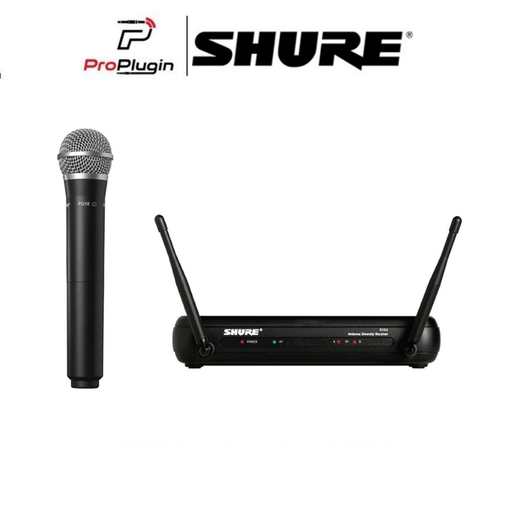 Shure SVX24A/PG58-M19 ชุดไมค์ลอยเดี่ยวแบบมือถือ ย่าน UHF ไมโครโฟนไร้สายแบบไมค์เดี่ยว (ProPlugin)