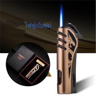 HONEST ไฟฟู่ ไฟแช็ก ไฟแช็ค หัวพ่นไฟ แบบเติมแก๊สได้ ผลิตวัสดุ…