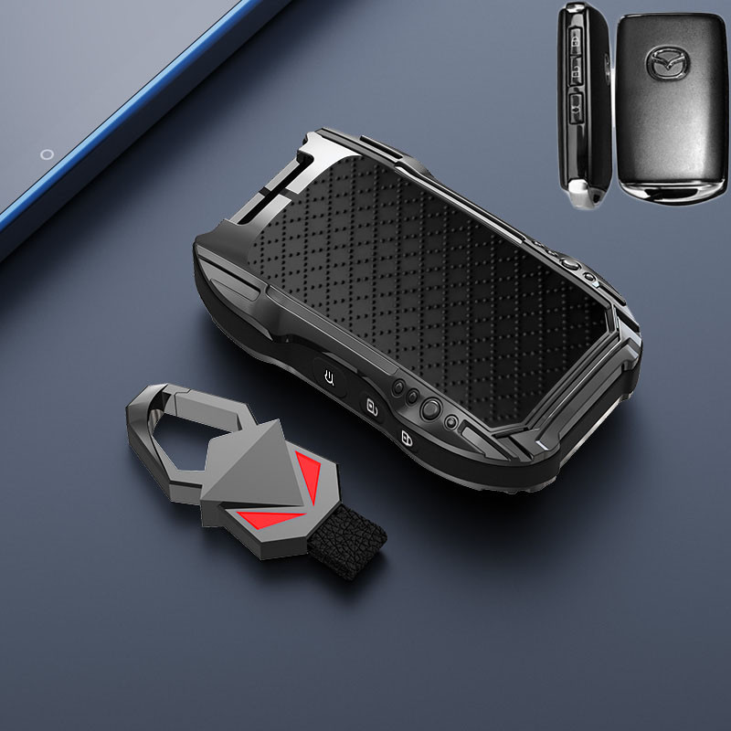 กีฬาฝาครอบกุญแจรถ Mazda 2 3 6 Axela Atenza CX3 CX30 CX50 CX-5 CX5 CX8 CX-7 CX-9 2010 ~ 2026 สังกะสีอ