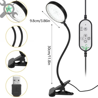 78 LEDs Plant Grow Light 15W IP65 กันน้ํา Grow โคมไฟพร้อมตัวจับเวลา 5 ระดับหรี่แสงได้ ไฟปลูกต้นไม้ สําหรับปลูกพืชในร่ม Grow Light ปรับความสว่างได้