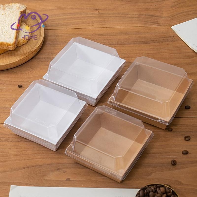 [อาจโฮม] 10ชิ้นเค้กขนมโดนัทตกแต่งกล่องกระดาษคราฟท์คุกกี้เบเกอรี่อาหารแซนวิชกล่องบรรจุงานแต่งงานอุปกรณ์งานเลี้ยงวันเกิด {ไทย} - รูปที่ 6