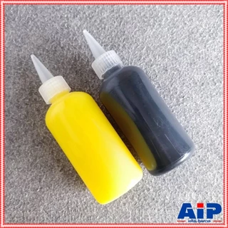 สีเหลือง+ดำ กาวคอวอยซ์ ทนความร้อนสูง a+b ติดคอวอยล์ เหลือง+ดำ กาวซ่อมลำโพง อัตราส่วน1:1 เอไอ-ไพศาล
