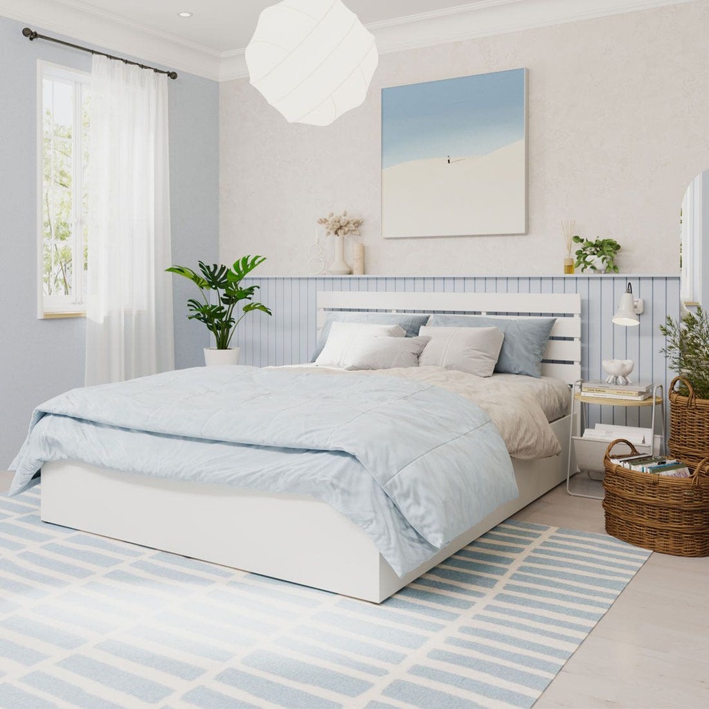 Koncept Furniture เตียง 5 ฟุต รุ่น Have สีขาว (160x200x90 ซม.)  แบรนด์ KONCEPT FURNITURE