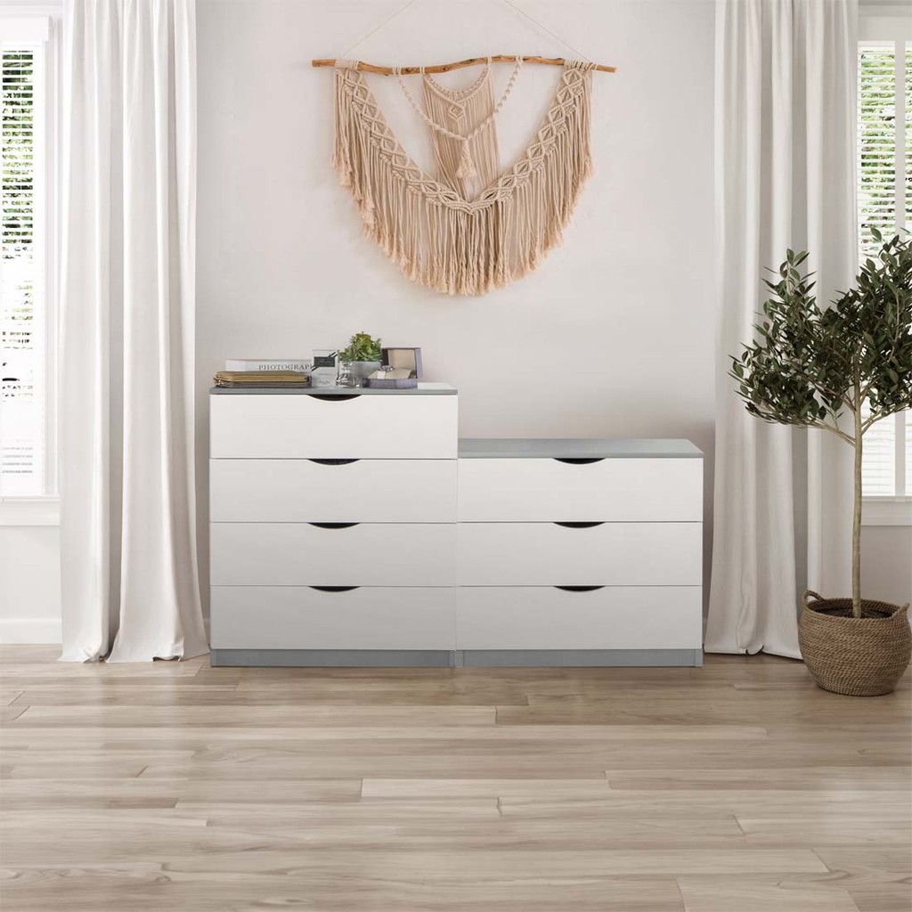 Koncept Furniture ชุดตู้ลิ้นชักเก็บของ Pody 120 ซม. สีขาว  แบรนด์ KONCEPT FURNITURE