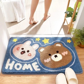 ขนขุ่ม พรมเช็ดเท้า พรมปูพื้น ดูดซับน้ำ สำหรับห้องน้ำ ห้องครัว ขนาด 40*60 ซม ลายน่ารัก นุ่มสบาย ซึงซับอย่างดร พรมห้องน้ํา