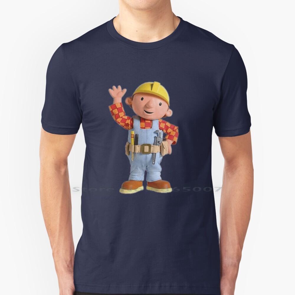 Bob The Builder T เสื้อ 100% Cotton Bob The Builder Bob The Builder Bob The Builder Memes ใหม่ Bob T