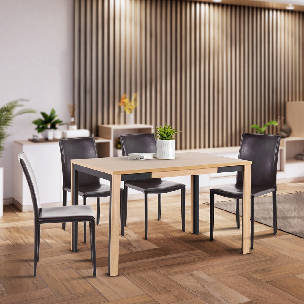 SB Design Square ชุดโต๊ะอาหาร รุ่น Coupe สีไม้อ่อน  แบรนด์ SB FURNITURE