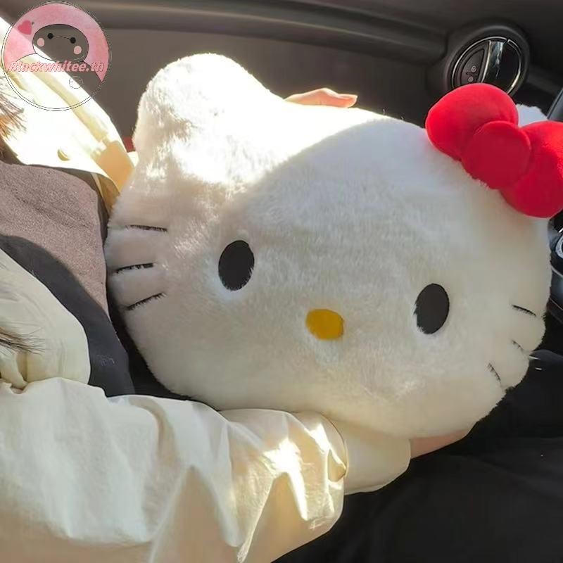 Bwhte หมอนตุ๊กตาหัวแมวน่ารักโซฟาเบาะรองนั่งหัวหมอนรถ