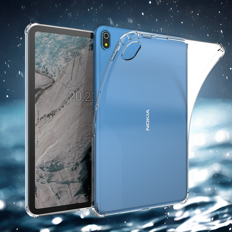 . ซิลิโคนเกราะป้องกัน TPU สำหรับแท็บเล็ต Nokia Pad T20 T21 ขนาด 10.4 นิ้ว T10 ขนาด 8 นิ้ว เคสป้องกันการกระทบบางเบาๆ เคสใส TPU ป้องกัน Nokia Pad Tablet T20 T21 ขนาด 10.4 นิ้ว T10 ขนาด 8 นิ้ว ป้องกันการกระทบบางเบา