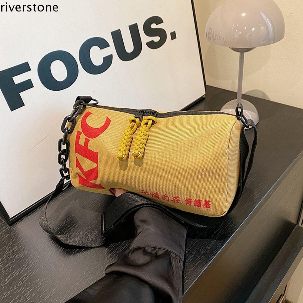 Riverstone McDonalds Bag, Cartoon Waterproof Starbucks Bag, Casual Handbag Cute Letter KFC Crossbody Bag Women