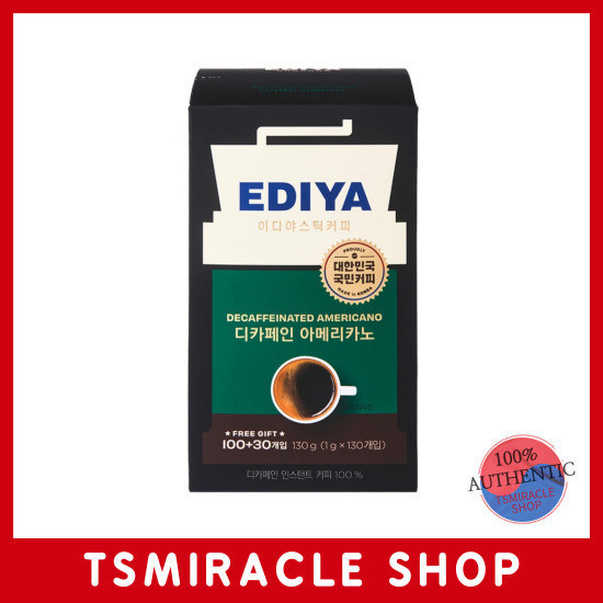 EDIYA Coffee Decaffeinated Americano Stick Coffee 130 Sticks