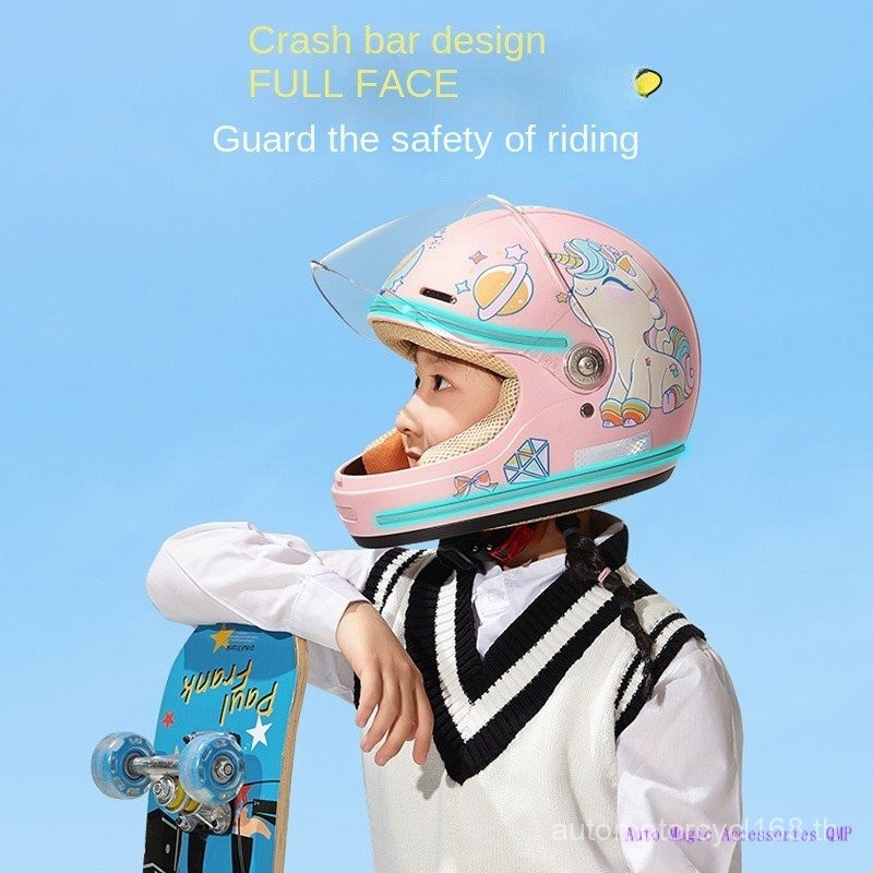 QMP Free Shipping in Stock  New National Standard Helmet Children A Helmet Cute Cartoon Helmet Motor