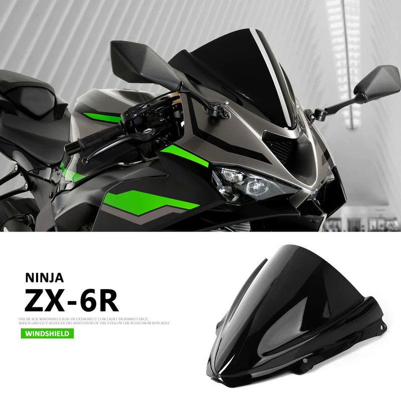 SL Windscreen Windshield For Kawasaki NINJA ZX6R ZX-6R ZX 6R Ninja 2024 2025 Motorcycle Wind Deflect
