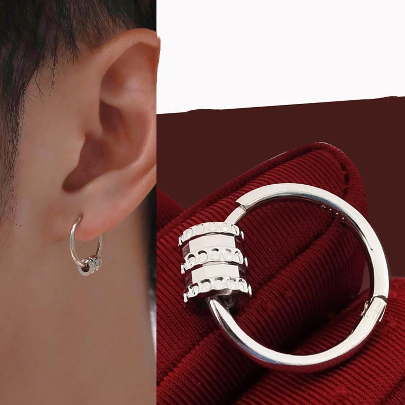 ส925 เงินสเตอร์ลิงต่างหูสไตล์ใหม่ร้อนขายผู้ชาย ซอก ออกแบบ สูง-จบ หญิงเดี่ยวต่างหู