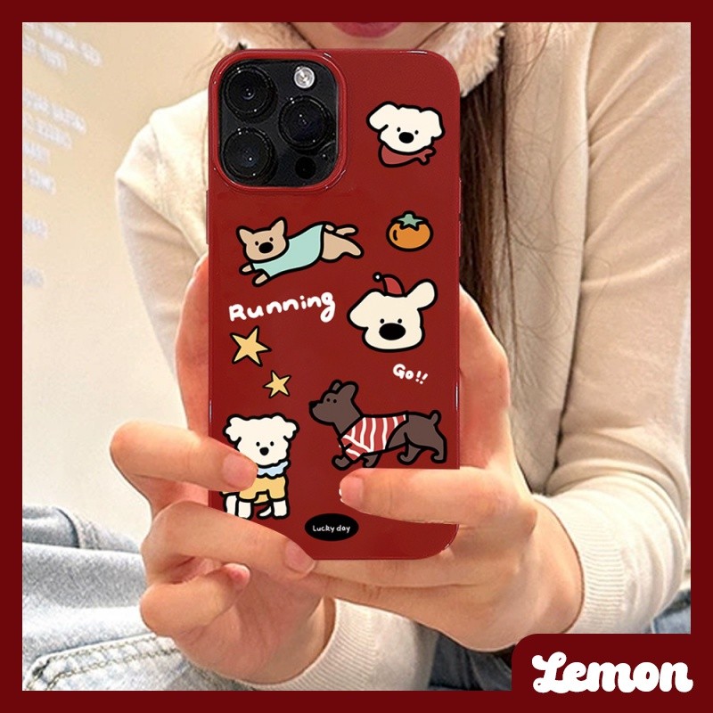 เคสโทรศัพท์มือถือ แบบนิ่ม พิมพ์ลายกราฟฟิตี้ลูกสุนัข มันวาว สําหรับ ไอโฟน 15 15promax 14pro 14promax 13 13pro 13promax 11 12 12pro 12promax XR XSMAX 7P 8P