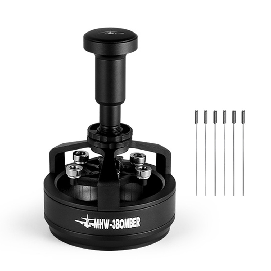 Mhw-3bomber 58 มม.เครื่องมือ WDT ปรับได้ 14x0.25 มม.เข็มปรับความลึก Espresso Stirrer เครื่องมือตําแหน่งแม่เหล็ก Espresso อุปกรณ์เสริมเครื่องมือกระจายพร้อมฐานเก็บ