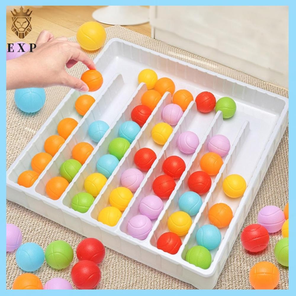 [explosion1.th] Fun Ball Sorting Toy Rainbow Balls Sensory Game Color Ball Return Game for Kids