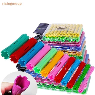 [risingmeup] 1 ชุด 11 ขนาด Hair Perm Rods Kit แท่งถาวรเย็น ม้วนดัดผมพลาสติก