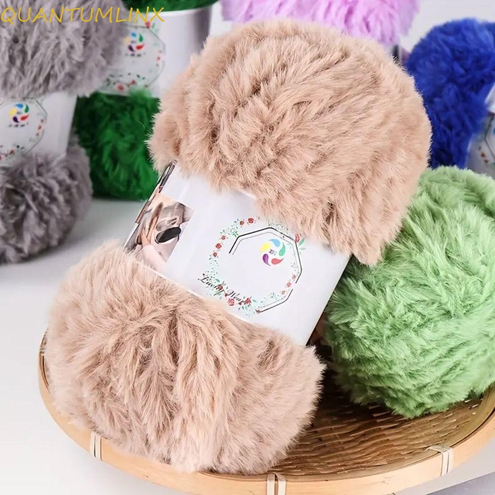 Quantuml Faux Mink Fur Yarn,ผิวนุ่มเลียนแบบ Mink Yarn,DIY 100g Fluffy Plush Yarnishing