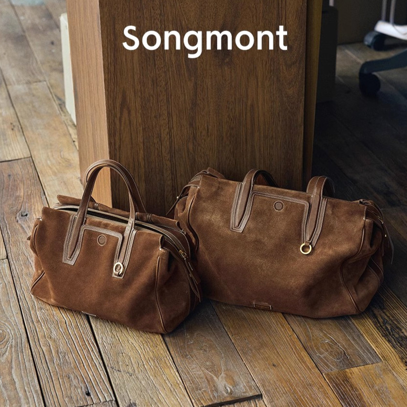 Songmont Tracking Series The Yore Duffle Bag Retro Suede Travel Bag Large Capacity Commuter Shoulder Boston Bag