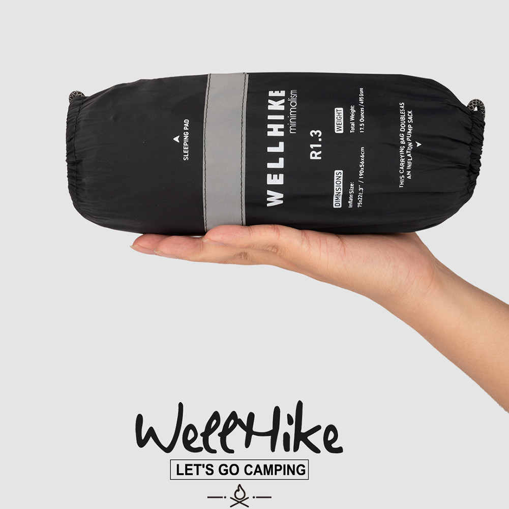 🚚สต็อกพร้อมในกรุงเทพ🚚 Wellhike เสื่อนอนเป่าลมกันน้ำสำหรับแคมป์ปิ้ง, กันความชื้น, ทนทานต่อการสึกหรอ, เสื่อเต็นท์พกพาสำหรับการเดินป่าและแบ็กแพ็ก