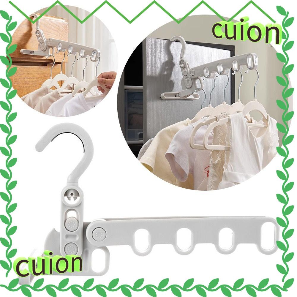 Cuion1413 ไม้แขวนเสื้อ, ราวตากผ้าพับได้แบบปรับได้มุม, แบบพกพา Multi-function Five-hole Clothes Hook Travel