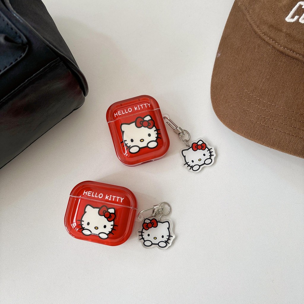 Hello Kitty Cat การ์ตูน Soft Case สําหรับ AIRPODS 4 PRO 1/2/3 PRO2 ฝาครอบป้องกันปลอกอุปกรณ์เสริม