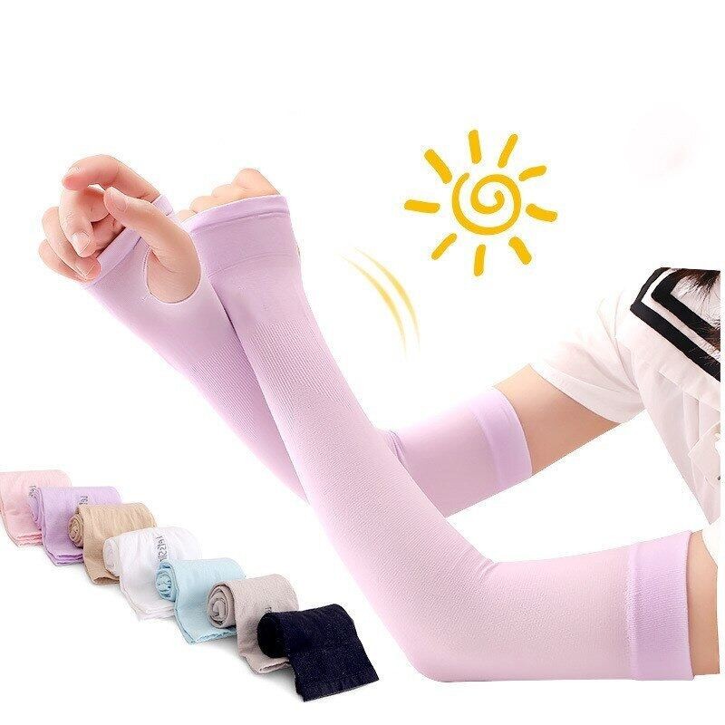 1 คู่ ปลอกแขนกันแดด ผ้ายืดหยุ่นสูง ระบายอากาศดี