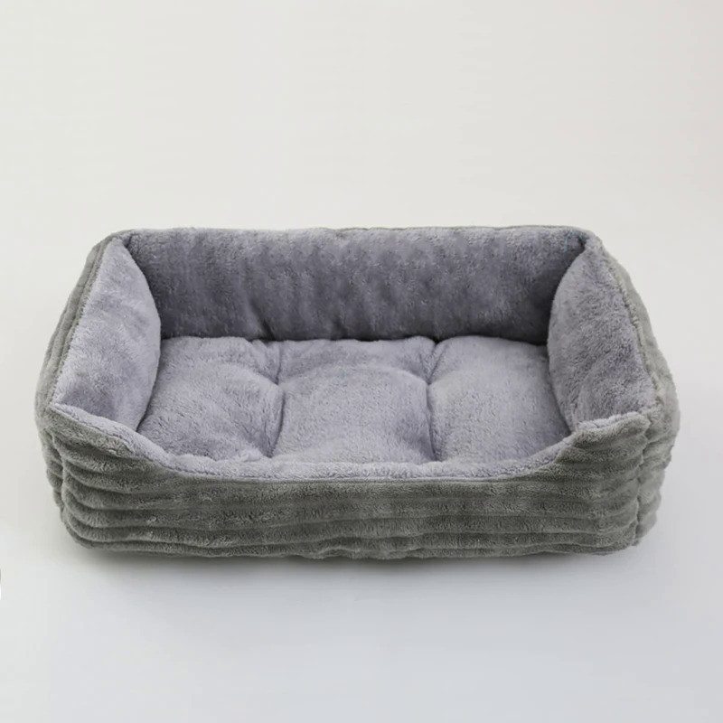 Bed for Dog Cat Pet Square Plush Kennel Medium Small Dog Sofa Bed Cushion Pet Calming Dog Bed House 