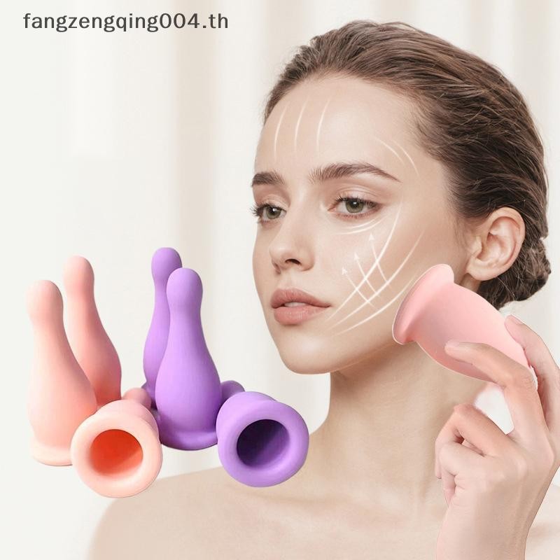F4th ซิลิโคนสูญญากาศ Cupping นวด Jars Anti Cellulite นวดใบหน้าดูดถ้วย Face คอ Lift ผิวขูด Guasha ต่อต้านริ้วรอย f4th