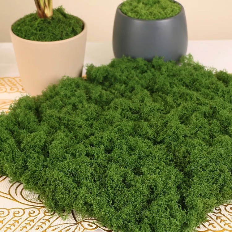 มอสสีเขียวลึกเทียมขนาด 30 กรัม/100 กรัมสําหรับ Garden Deocration มอสปลอม