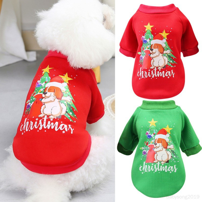 สุนัขเสื้อผ้าคริสต์มาสลูกสุนัขสัตว์เลี้ยงมนุษย์หิมะเครื่องแต่งกาย XXL ระบายอากาศสีแดงฤดูหนาว