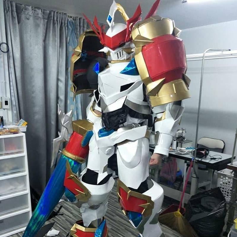(ผลิตภัณฑ์กึ่งสำเร็จรูป)cosplay1:1สวมบทบาทสวมชุดเกราะเต็มรูปแบบ Red Lotus Knight Beast x Digimon EVA