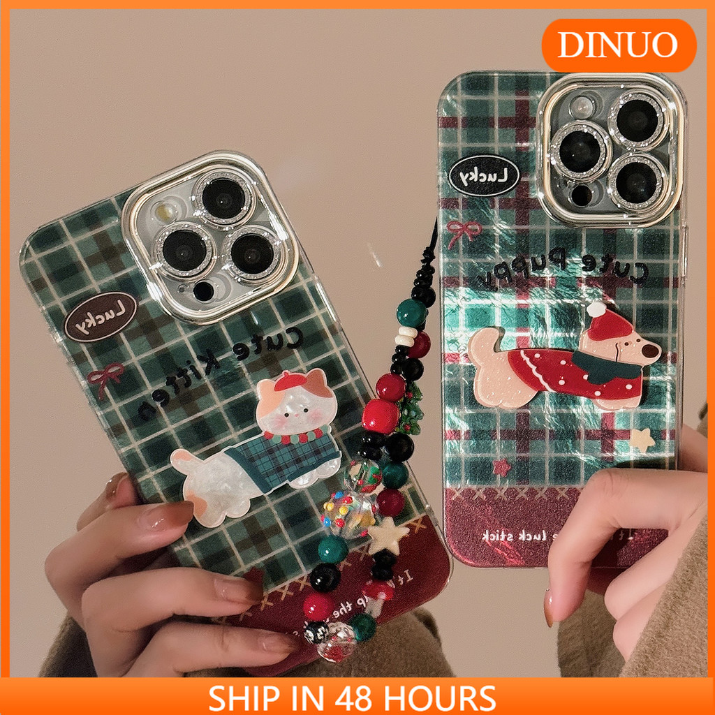 เคสโทรศัพท์ซานต้าเทอร์รี่ เหมาะสําหรับ iphone16/15/14promax/13/12/11/XR/XS/X/XSMAX/7/8PLUS-DINUO