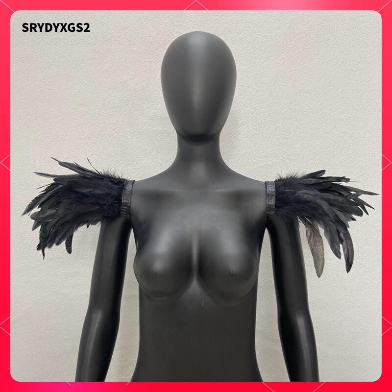 [Srydyxgs2] ผ้าคลุมไหล่ขนนกเทียม Feather Shrug ผ้าคลุมไหล่สําหรับชุดแฟนซีฮาโลวีนคอสเพลย์เทศกาลเครื่องแต่งกายอุปกรณ์เสริม