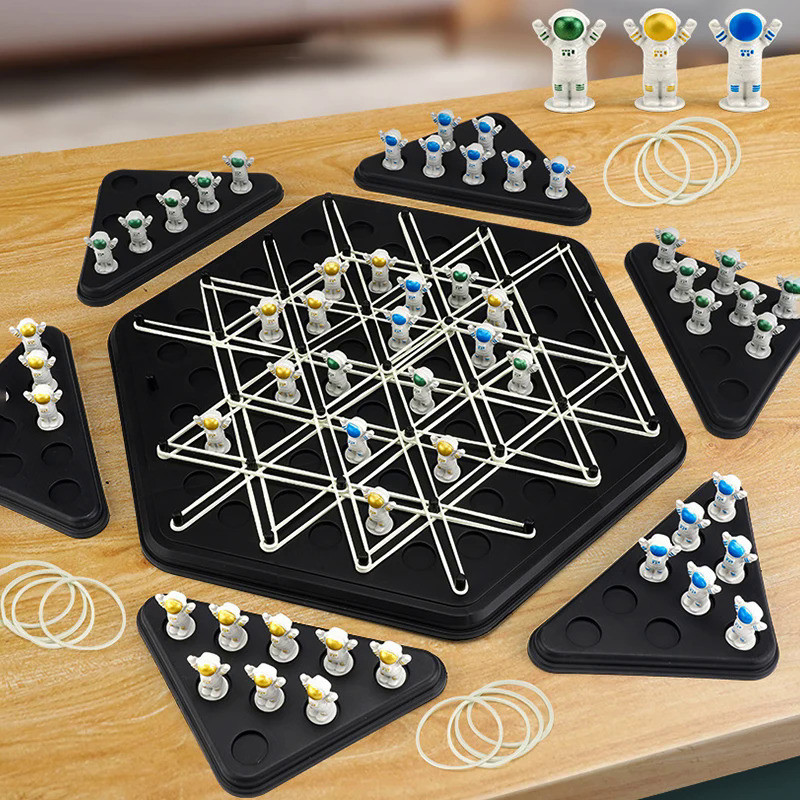 Chain Triangle Chess Triggle Elastic Band Game Educational Desktop Chain Chess Logic Geometry Puzzle
