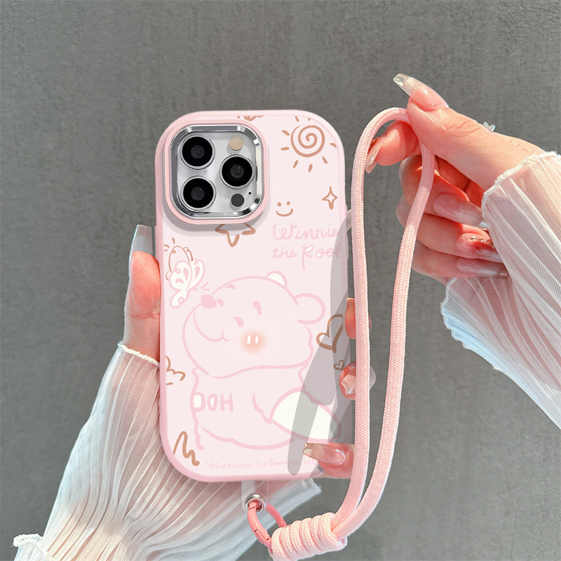 การ์ตูนน่ารัก หมีน้อย iPhone 15 14 13 12 11 Pro Max X smax X s XR X 7 8 Plus เคสโทรศัพท์ป้องกันการชนกัน XPXPM017-GS4