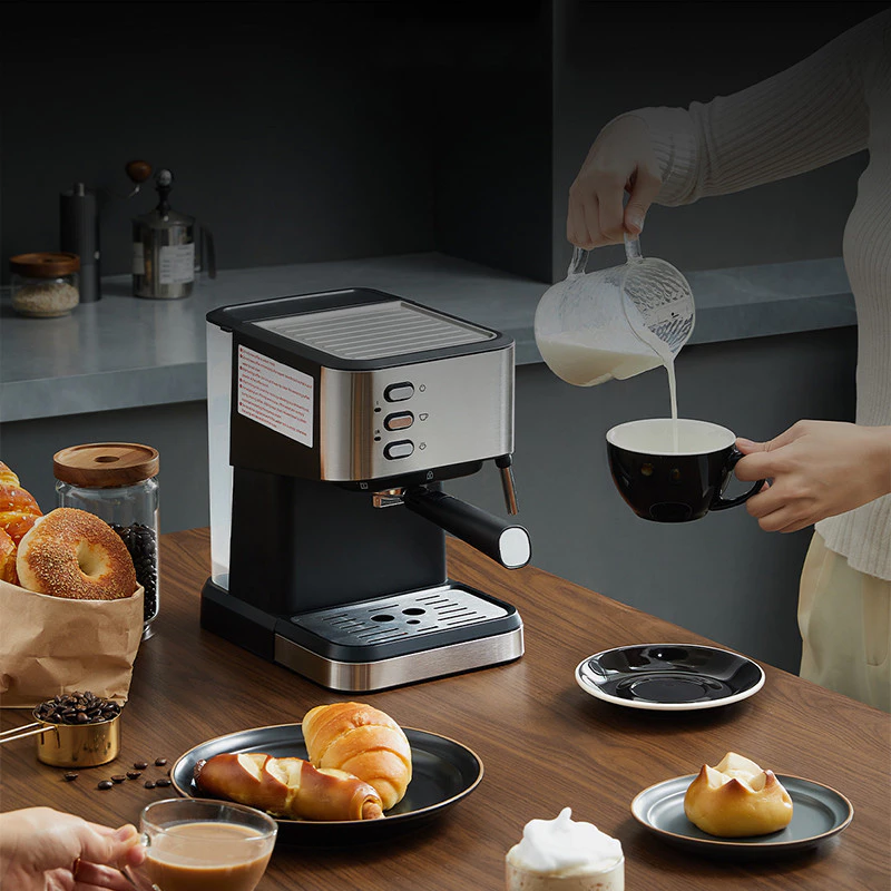 รับประกัน 1 ปี เครื่องชงกาแฟ 20bar เครื่องชงกาแฟสด รุ่น 1.5L coffee machine มาพร้อมชุดด้ามชงกาแฟ thumbnail 4
