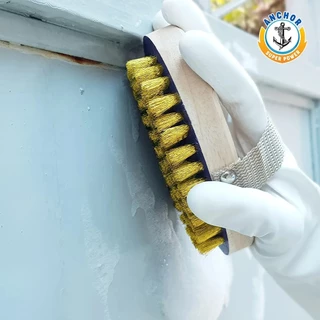 แปรงทองเหลือง กลมไข่ ตราสมอ แปรงขัดพื้นอเนกประสงค์ Brass Wire Brush bonus