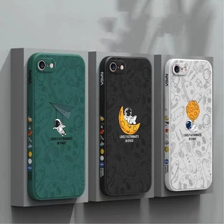 เคส iPhone 7 / 8/ SE 2020 / SE 2022 สีพื้น iPhone 8 ภาพประกอบอวกาศ เคสโทรศัพท์นักบินอวกาศ XTKR