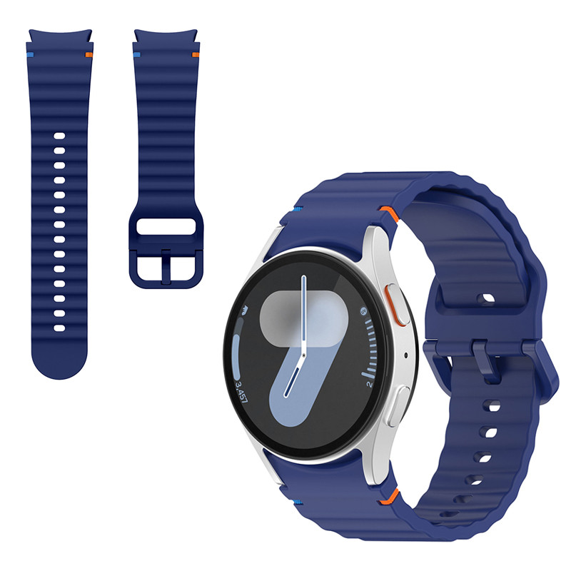 สายรัดซิลิโคนอ่อนนุ่มสําหรับ Samsung Galaxy Watch 7 6 5 4 FE 40 มม.44 มม.Watch6 Watch4 คลาสสิก Watch5 pro