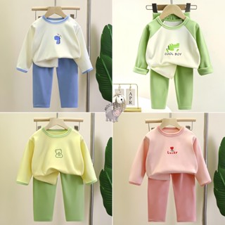 MooDeng Baby เสื้อผ้าเด็ก ชุดนอนเด็ก ชุดนอนแขนยาวขายาว ผ้าสำ…