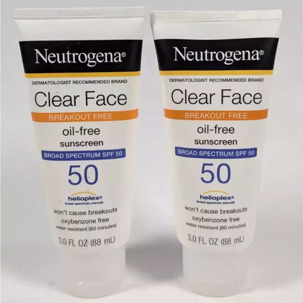 Neutrogena Clear Face Breakout Free Oil Free Sunscreen SPF50 88ml
