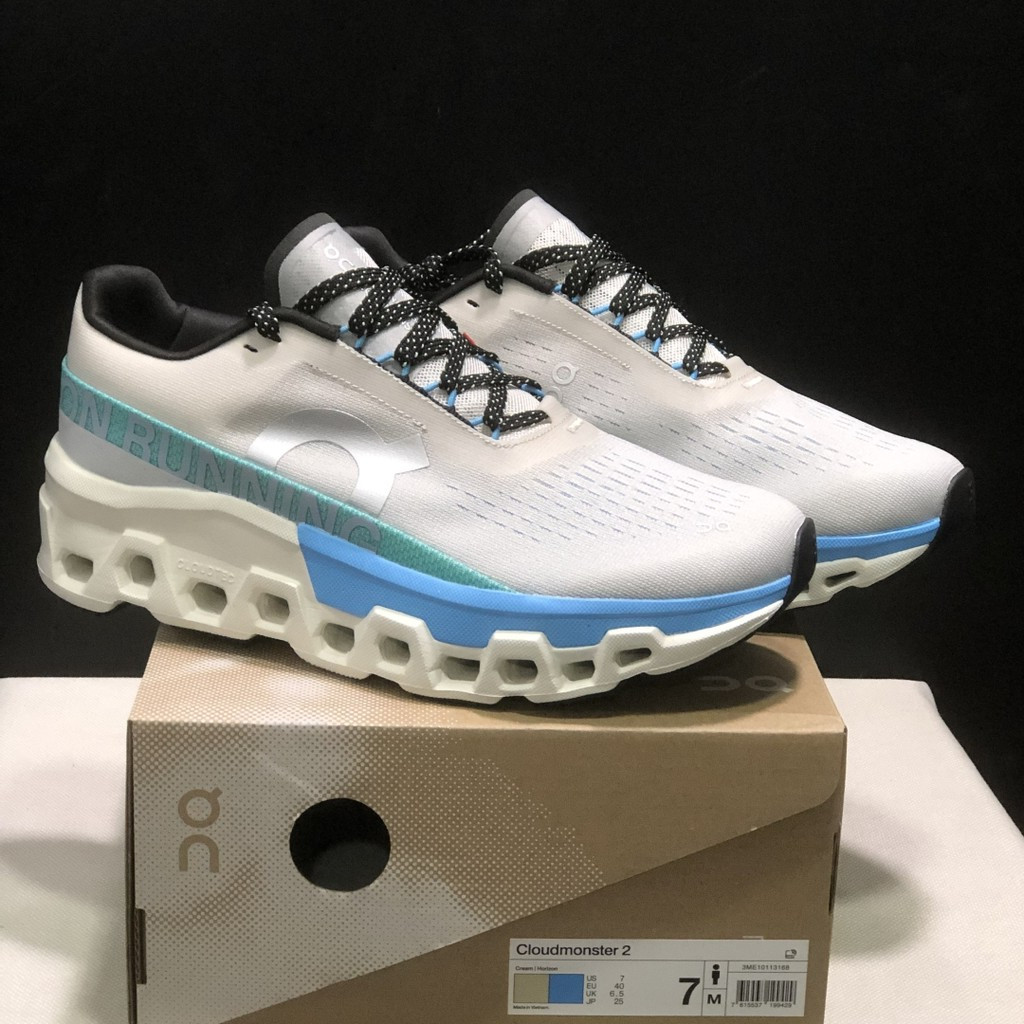 On Running On Cloud Monster 2.0 รองเท้าวิ่งสําหรับผู้ชายและผู้หญิงรองเท้าผ้าใบตาข่ายกันกระแทกน้ําหนั