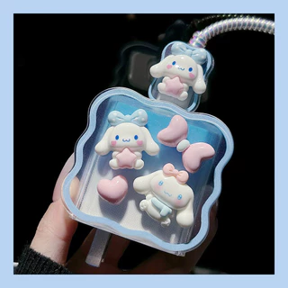 หัวชาร์จ PD 18W 20w เคสรูปสุนัขน่ารัก ที่ม้วนเก็บสาย ที่เก็บสายชาร์จเร็ว ฝาครอบป้องกันสายชาร์จ