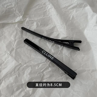 Ins กิ๊บติดผมตัวอักษรโลหะหญิงคลิปด้านข้างแบนคลิป Duckbill